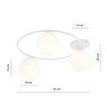 Emibig Emibig SOPRA 3 WH OPAL - Lampe de plafond minimaliste pour tous les espaces