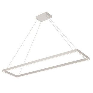 Guri lámpara colgante LED rectángulo blanco 30x120cm