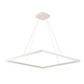 Fantasia Guri lámpara colgante LED cuadrada blanca, 90x90 cm, LED 98W, 5292 lúmenes, 3000K blanco cálido, regulable, IP20