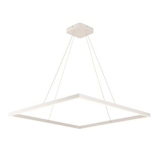 Guri suspension LED carrée blanche 90x90 cm 98W