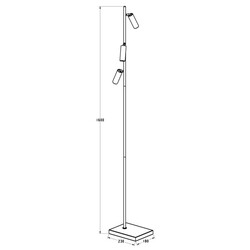 Fantasia Lopal LED floor lamp 3-light dimmable black