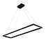 Fantasia Guri lámpara colgante LED rectangular negra 30x120cm, LED integrado 53W, 3000K blanco cálido, 1855 lúmenes, regulable