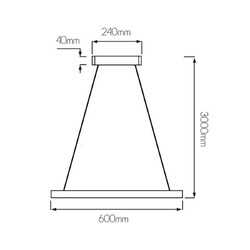 Fantasia GURI LED hanglamp vierkant zwart 60x60cm dimbaar