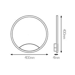 ORSO applique/plafonnier LED anneau 25W dimmable noir