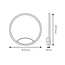 Fantasia Fantasia ORSO ring-shaped wall and ceiling lamp in black, dimmable, with 25W LED and 3000K warm white light