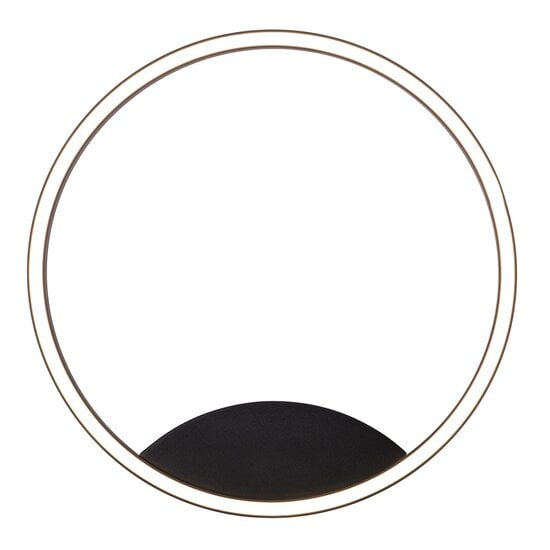 Fantasia ORSO ring wall/ceiling light, black aluminium, 25W LED 3000K, 1265 lumen, dimmable, Ø400 mm