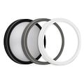 Fantasia Milo ronde wandlamp voor buiten, SMD LED 8W 840 lumen 3000K, IP65, verwisselbare ring zwart/grijs/wit, Ø213 mm