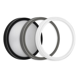 Fantasia Milo runde Außenwandleuchte IP65 schwarz/grau/weiß