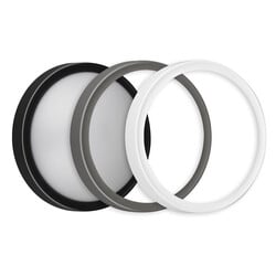 Milo ronde wandlamp buiten IP65, SMD LED 8W, ring zwart/grijs/wit