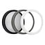 Fantasia Milo ronde wandlamp voor buiten, SMD LED 8W 840 lumen 3000K, IP65, verwisselbare ring zwart/grijs/wit, Ø213 mm