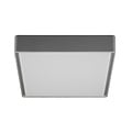 Fantasia Goa vierkante plafond- of wandlamp, grijs kunststof, IP65, SMD LED 16W, 1900 lumen, 3000K, energieklasse F
