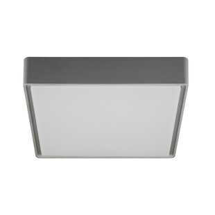 Goa plafonnier ou applique carrée grise IP65 1900 lumens