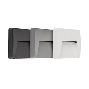Applique murale LED SIBO IP65 carrée, 3 caches noir/blanc/gris