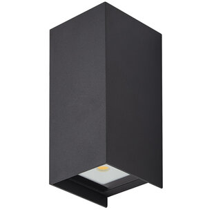Isik wandlamp zwart IP54 met geïntegreerde COB LED 3000K