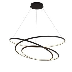 Boa LED hanglamp spiraal zwart Ø90 cm 105W dimbaar licht