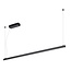 Fantasia GURI lámpara colgante LED lineal negra, 240 cm, 52W, 1902 lúmenes, 3000K blanco cálido, regulable, aluminio