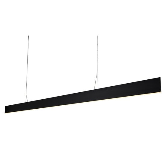 Fantasia Pure lange LED-hanglamp in zwart aluminium, 250 cm, 42W geïntegreerde LED, 3000K warm wit