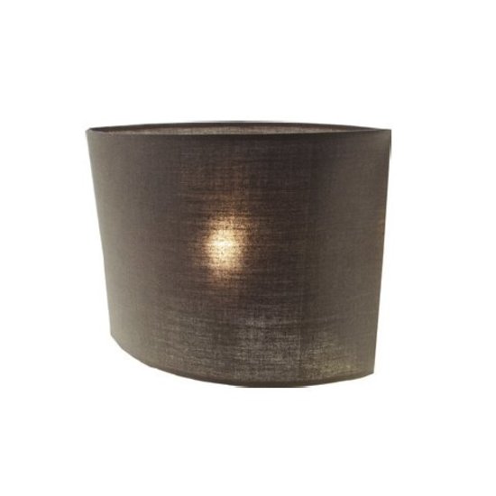 Lampenschirm schwarz/ecru/taupe Stoff oval 260mm für ARM-304/306