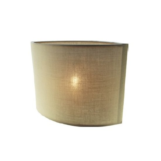 Lampenschirm schwarz/ecru/taupe Stoff oval 260mm für ARM-304/306