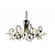Fantasia Kiss lámpara colgante negro-oro antiguo 8x G9