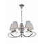 Fantasia Modika hanglamp, grijs stof, retro stijl, 5x E14-fitting, 330mm hoog, IP20