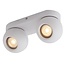 Fantasia OUTLET - Plafón orientable Fantasia Triton, 2x GU10, aluminio blanco, 250x100x125 mm, IP20