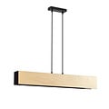 Emibig Emibig Raisio long hanging lamp wood with black interior 3x E27 - Ideal for creating a cozy atmosphere in any room