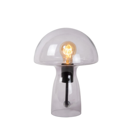 LUCIDE OUTLET - LUCIDE FUNGO - Stylish Table Lamp with Fumé Glass