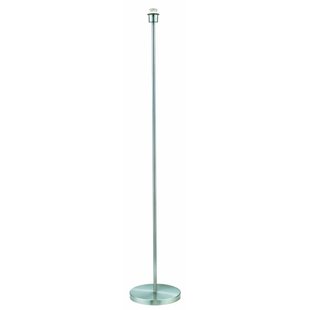 Staande lamp grijs rond exclusief lampenkap 1xE27 1350mm hoog