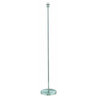 Staande lamp grijs rond exclusief lampenkap 1xE27 1350mm hoog