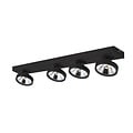 Fantasia Aeon-4 ceiling spotlight with 4x AR111 12W LED spots, 1130 lumens, 2700K warm white, dimmable, adjustable, black