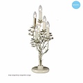 Linea Verdace Michelangelo klassische Tischleuchte, Kerzenständer, weiß matt, Höhe 65 cm, 5x E14, Metall