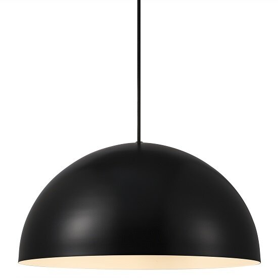 Ellen 40 hanglamp, halfronde kap in staal, diameter 400 mm, E27 fitting, verstelbare kabel tot 2 m, wit