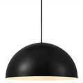 Ellen 40 hanglamp, halfronde kap in staal, diameter 400 mm, E27 fitting, verstelbare kabel tot 2 m, wit
