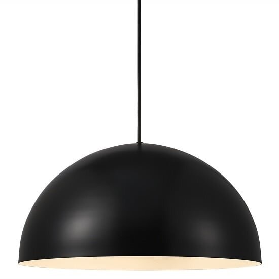 Lámpara colgante Ellen 40, pantalla en forma de cúpula de acero, diámetro 400 mm, casquillo E27, cable regulable hasta 2 m, blanco