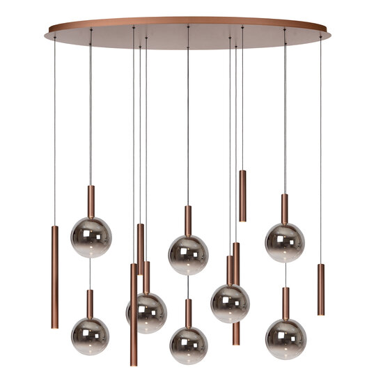 LUCIDE Lucide JASMINE - Hanglamp - LED Dimb. - CCT - 14x4,4W 2200K/3300K - Geschikt voor vide en hoge plafonds - Koper - Premium