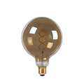 LUCIDE Lucide LED filament lamp E27 5W, smoked glass, spiral, diameter 125 mm, 2200K dimmable