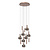 LUCIDE Lucide JASMINE - Hanglamp - Ø 75 cm - LED Dimb. - CCT - 12x4,5W 2200K/3300K - Geschikt voor vide en hoge plafonds - Koper - Premium