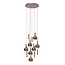 LUCIDE Lucide JASMINE - Hanglamp - Ø 75 cm - LED Dimb. - CCT - 12x4,5W 2200K/3300K - Geschikt voor vide en hoge plafonds - Koper - Premium