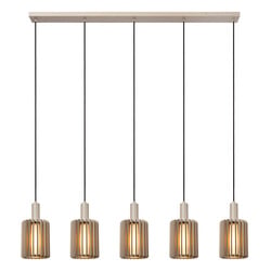 Lucide LAMBRES - Hanglamp - 5xE27 - Taupe