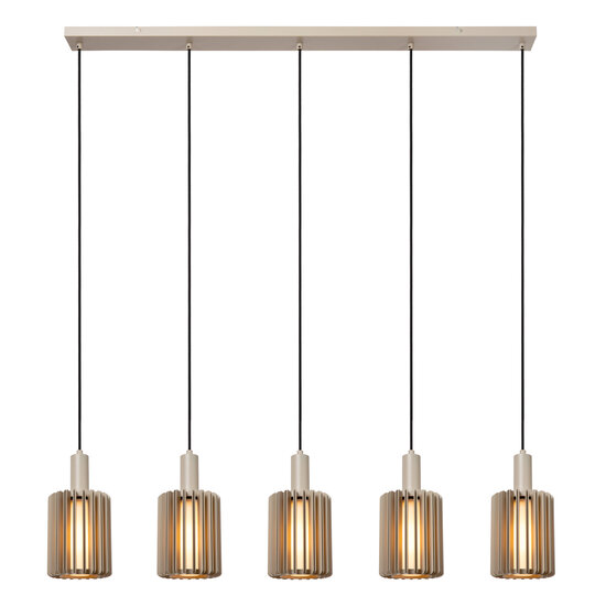 LUCIDE Lucide LAMBRES - Hanglamp - 5xE27 - Taupe