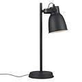 Adrian Tischlampe mit E27-Fassung, max. 25W, anthrazites Metall, Textilkabel schwarz/weiß, Höhe 47 cm, IP20