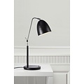 Biegsame Schreibtischlampe aus schwarzem Metall mit E27-Fassung, dimmbar mit passender Lampe, Kabel 150 cm