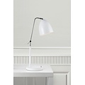 Lámpara de escritorio de diseño flexible en metal blanco y plástico, casquillo E27, altura 54 cm, cable 150 cm, regulable con bombilla adecuada
