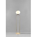 Danish Design Stehleuchte, weiß opal/messing, Höhe 135 cm, E27-Fassung max. 15W, IP20