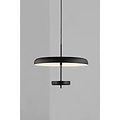 Suspension design fin et rond noir douille G9, max. 5W LED, Ø45 cm, hauteur 36,8 cm, IP20