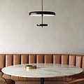 Lámpara colgante diseño esbelto y redondo negro G9, máx. 5W LED, Ø45 cm, altura 36,8 cm, IP20