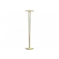 Art deco style floor lamp with white opal shade on a brass base, includes dimmable 15W LED module (900 lm), height 141.3 cm