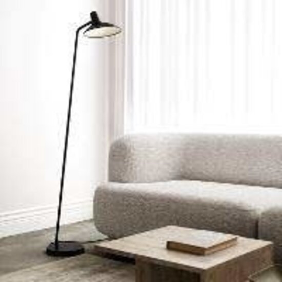 Floor lamp industrial black, metal base with plastic details, height 143 cm, E14 socket max 25W, light source not included