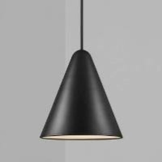 Hängeleuchte dänisches Design schwarz, geometrische Form, E27-Fassung, max. 40W, IP20, Metall, Kabel 300 cm